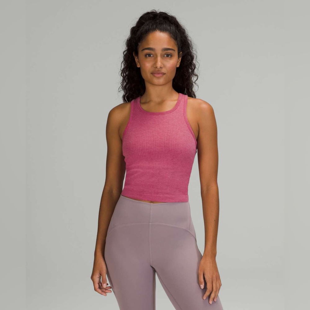 NWT lululemon ebb to street racerback crop tank